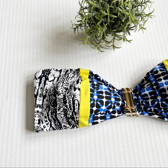 BCBGMaxazria Urban Contrast Bandeau Bikini TOP ONLY! - Picture 5 of 8